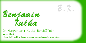 benjamin kulka business card